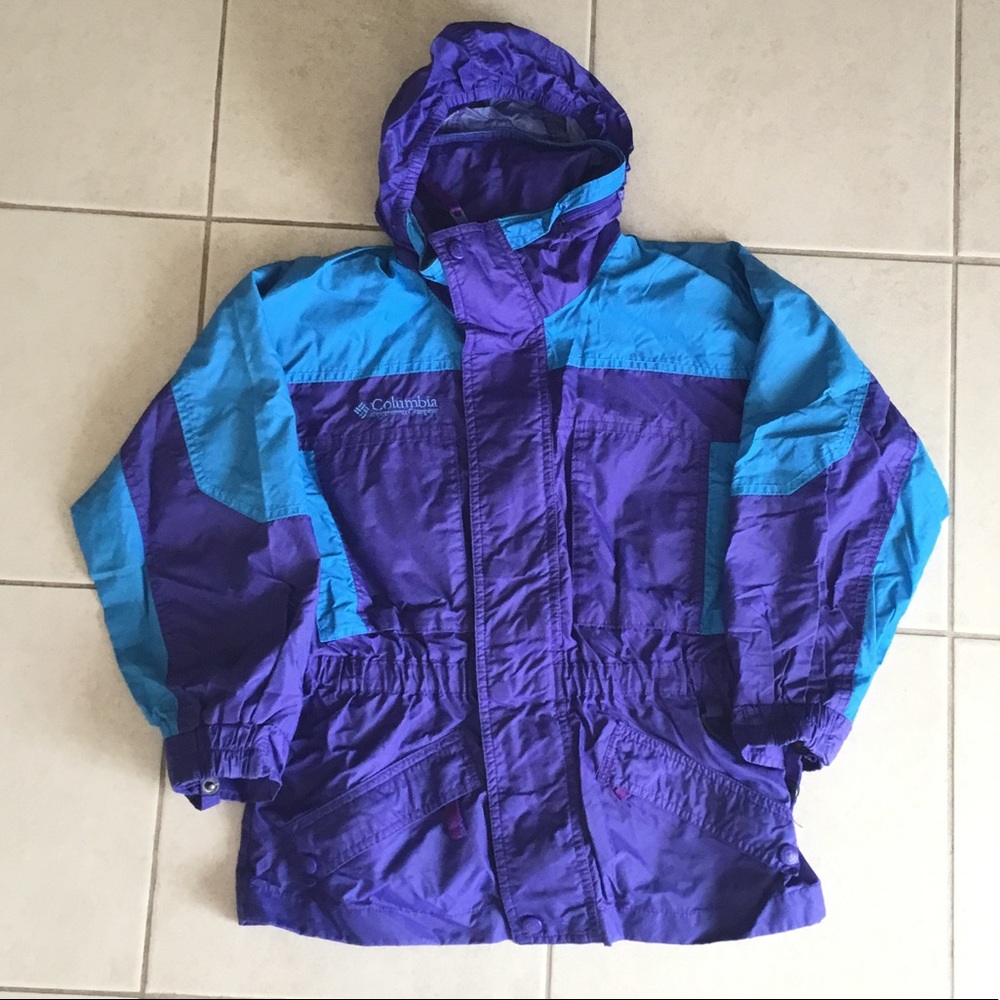 Columbia Kids Hooded Windbreaker Rain Jacket 7/8